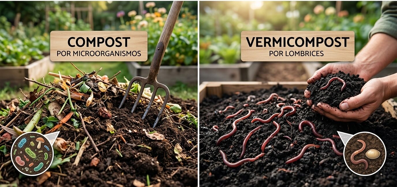 ¡Conoce la diferencia entre el compost y el vermicompost!
