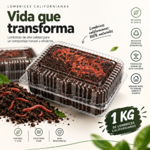 1 kilo de lombrices californianas